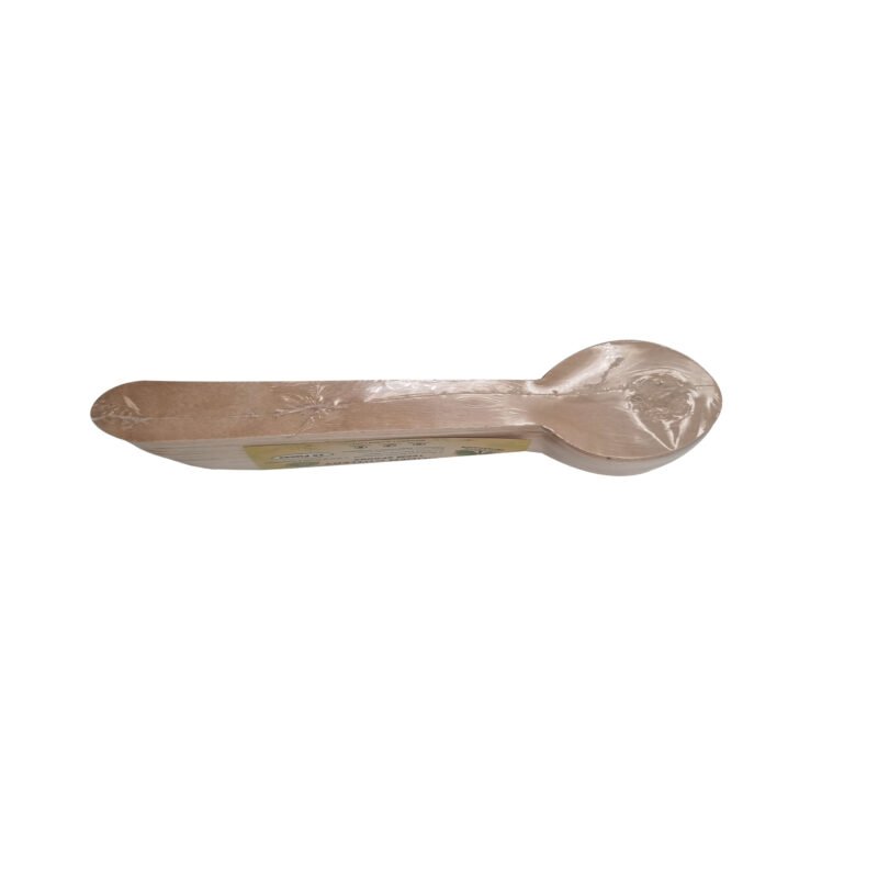 Disposable Wooden Cutlery Spoon 16cm Pack of 25 | Eco-Friendly Plates | Pearl Naturals - Image 3