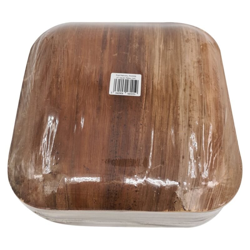 Disposable Palm Leaf Plate 10" Square Pack of 25 | Eco-Friendly Plates | Pearl Naturals - Image 2
