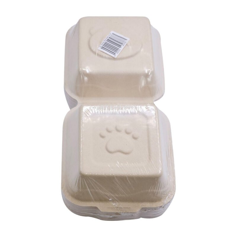 Disposable Sugarcane Bagasse 6-inch Panda Box Takeaway Food Container Pack of 25 / Wholesale 50pcs | Pearl Naturals - Image 6