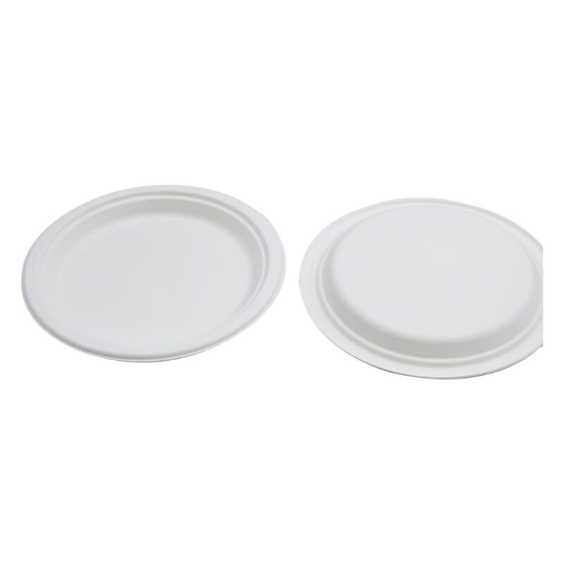 Disposable Sugarcane Bagasse  8.86" Round Plate Pack of 25/ Wholesale 25pcs | Pearl Naturals - Image 4