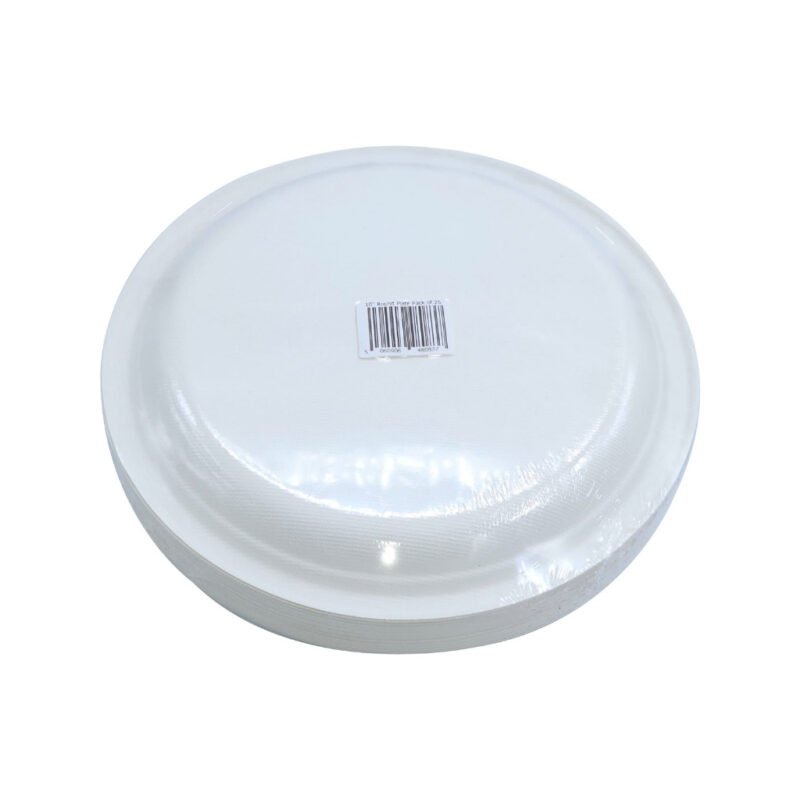 Disposable Sugarcane Bagasse  10" Round Plate Pack of 25 / Wholesale 125pcs | Pearl Naturals - Image 6