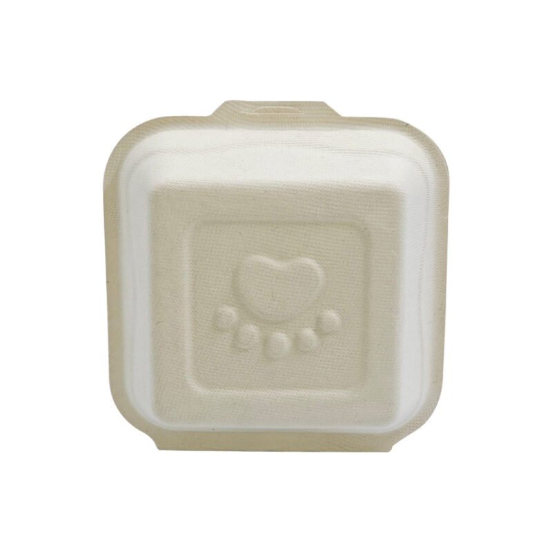 Disposable Sugarcane Bagasse 6-inch Panda Box Takeaway Food Container Pack of 25 / Wholesale 50pcs | Pearl Naturals - Image 4