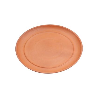 Premium Handcrafted 11-Inch Terracotta Clay Dinner Plate | Artisan-Made Natural Baked Clay Serveware