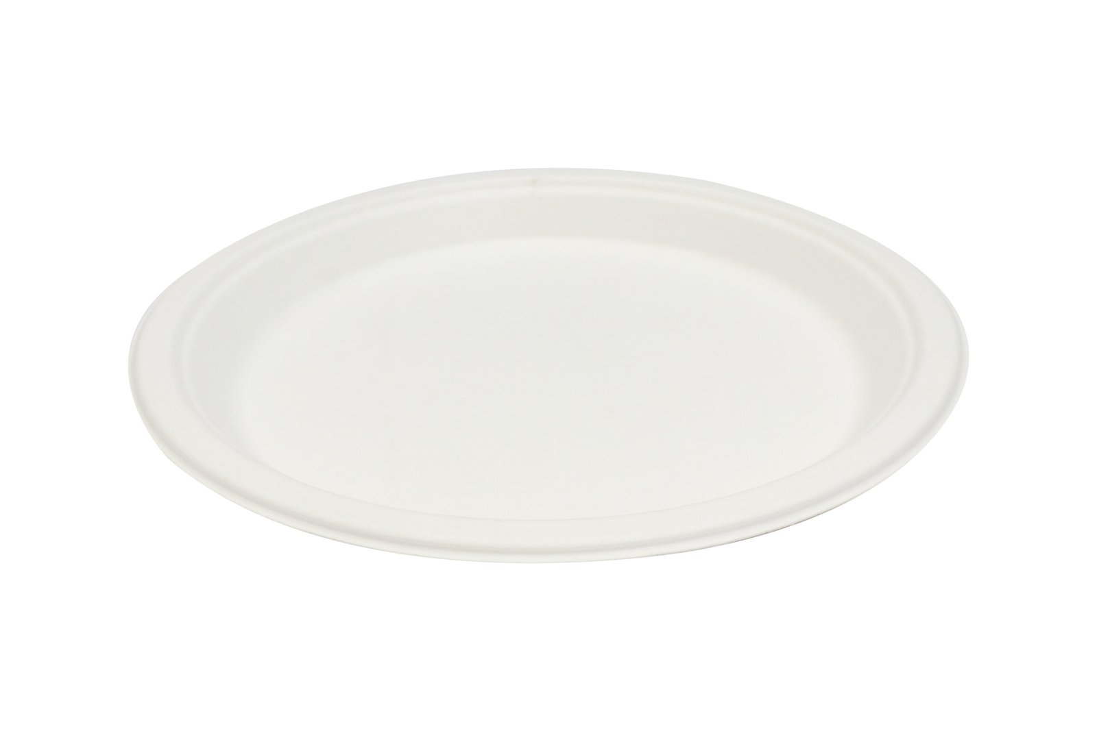 Disposable Sugarcane Pulp White Bagasse 10" Round Plate 25PCS | Pearl Naturals - Image 3
