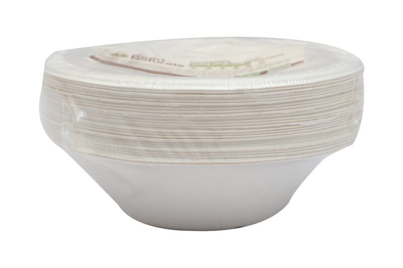 Disposable Sugarcane White Bagasse 240mL Round Bowl Pack of 25 | Pearl Naturals - Image 6