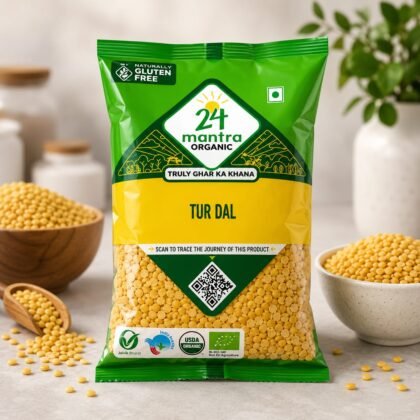 24 Mantra Organic Toor Dal/Tur Dal/Arhar Dal 500g | 100% Organic | Chemical Free & Pesticides