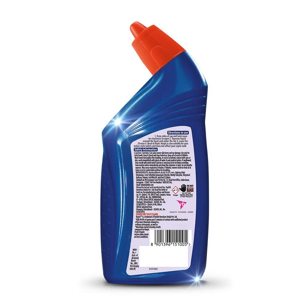 Harpic Disinfectant Toilet Cleaner Original Power Plus, 500ml | Powerful Bathroom & Toilet Cleaner - Image 5