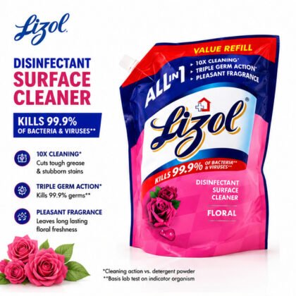 Lizol All In One Disinfectant Surface Cleaner Liquid - Floral, 1.8 L Refill Pack
