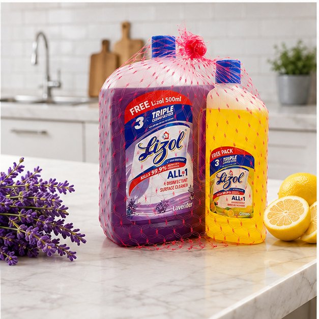 Lizol Disinfectant Surface & Floor Cleaner Liquid – Lavender, 2L + Free 500ml | Home Hygiene Cleaner - Image 7