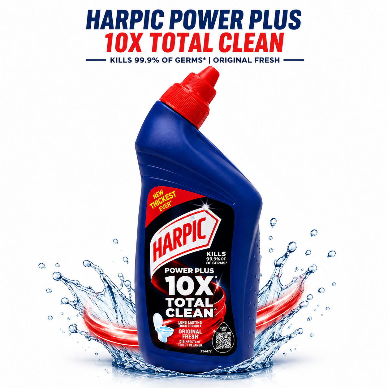 Harpic Disinfectant Toilet Cleaner Original Power Plus, 500ml | Powerful Bathroom & Toilet Cleaner