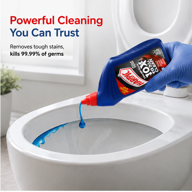 Harpic Disinfectant Toilet Cleaner Original Power Plus, 500ml | Powerful Bathroom & Toilet Cleaner - Image 2